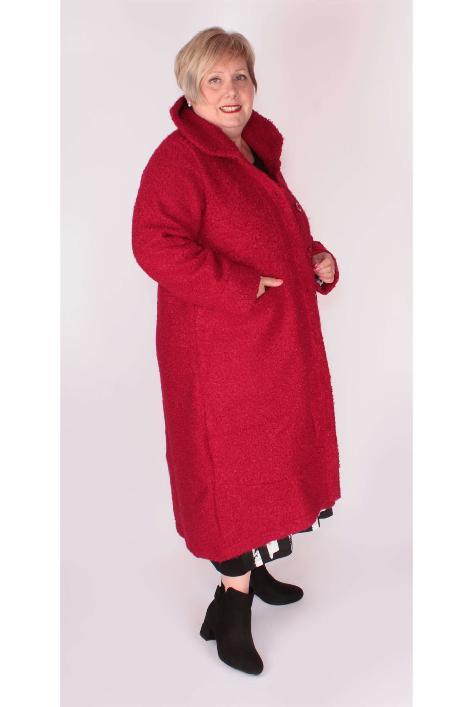 Red Sherpa Magneto Coat 
